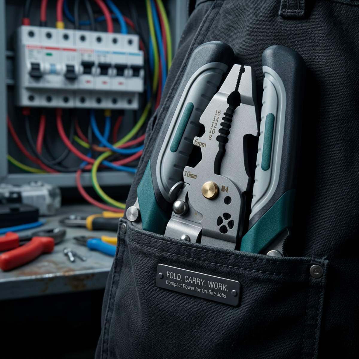 9-in-1 Foldable Multifunction Plier | High-Carbon Steel Wire Stripper, Cutter & Crimper Tool